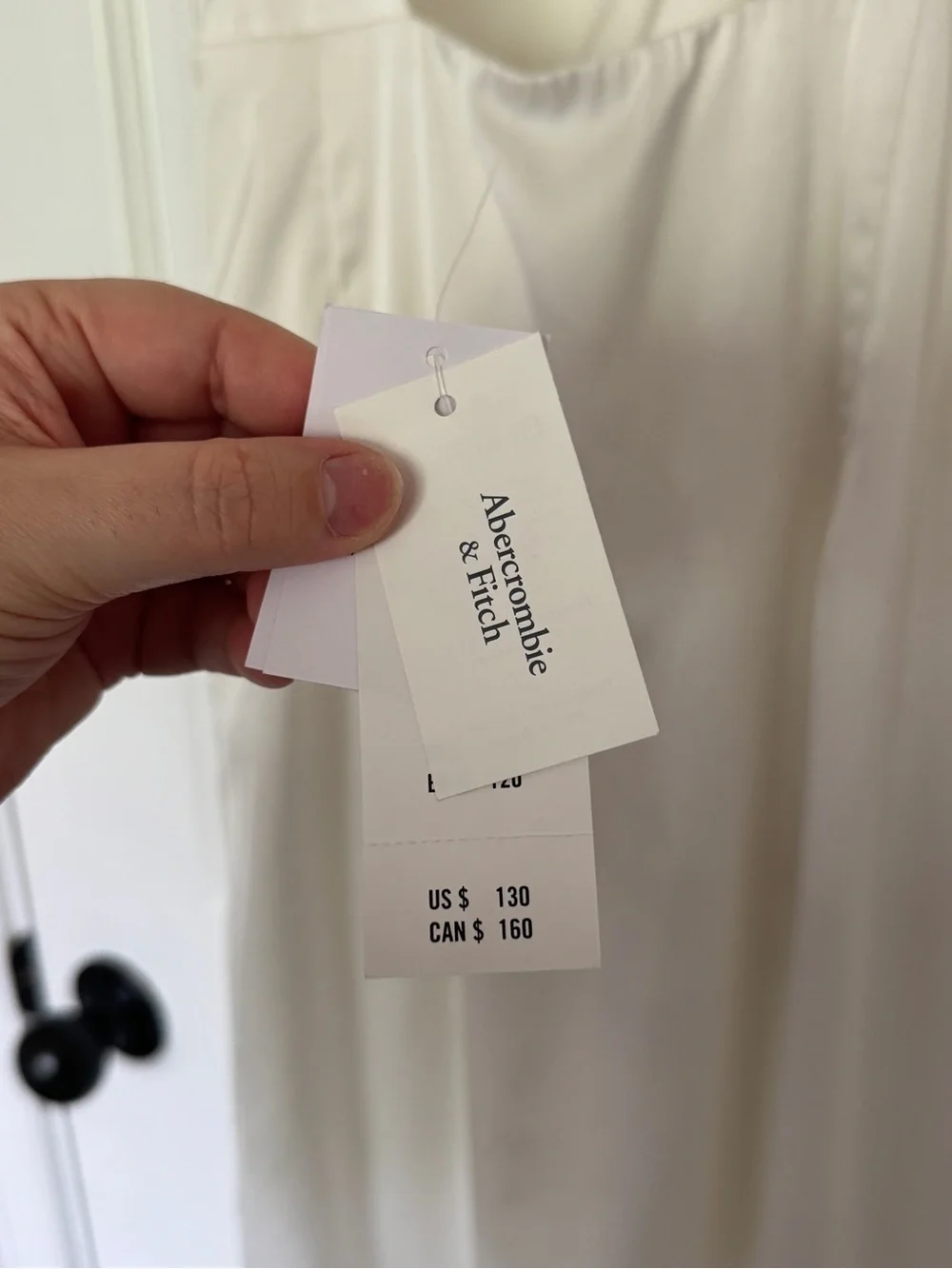 Abercrombie & Fitch White Maxi Dress with Side Knot
